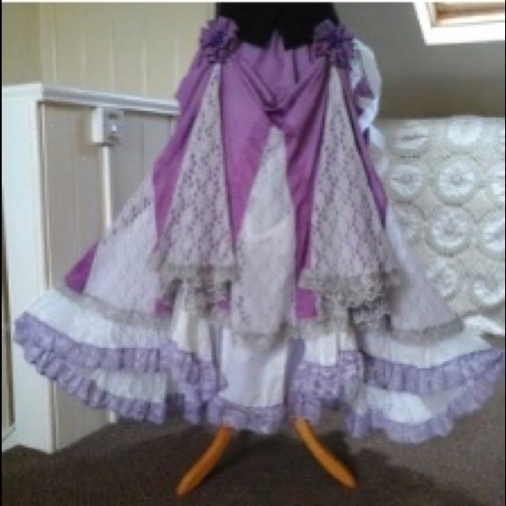 Bustle skirt Gypsy Victorian maxi